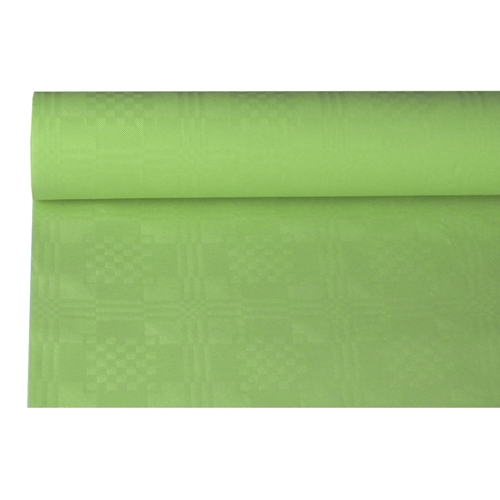 12 x Papiertischtuch mit Damastprägung 8 m x 1,2 m olive