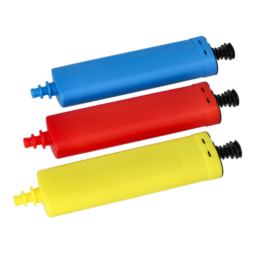 10 x Pumpe für Luftballons 26 cm x 6 cm farbig sortiert