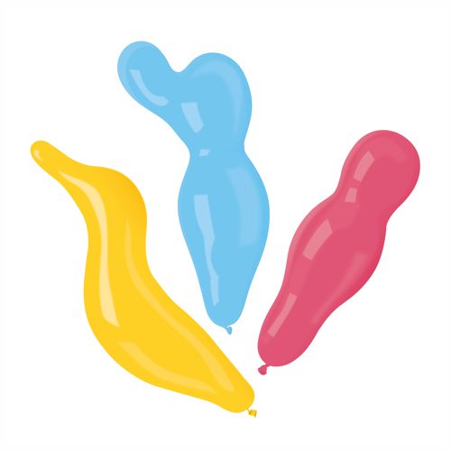 15 x 8 Luftballons farbig sortiert "Figures"