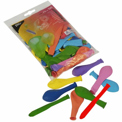 10 x 50 Luftballons farbig sortiert "verschiedene Formen"
