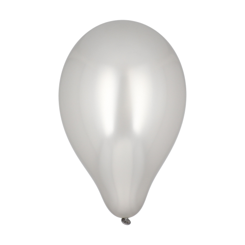 12 x 10 Luftballons Ø 25 cm silber
