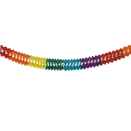 10 x Girlande, Papier Ø 16 cm · 6 m "Rainbow"