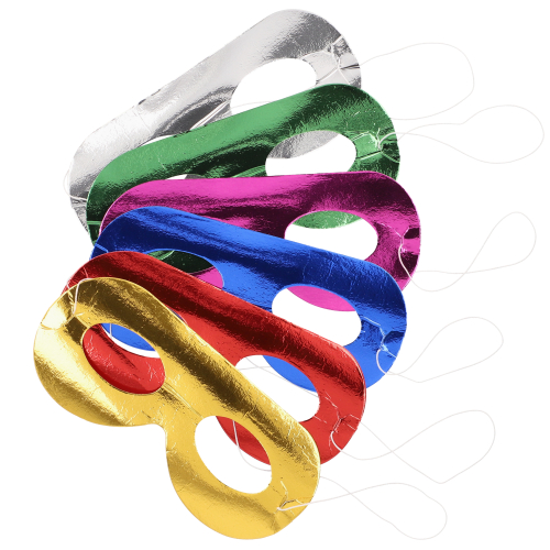 12 x 6 Gesichtsmasken farbig sortiert "Metallic"