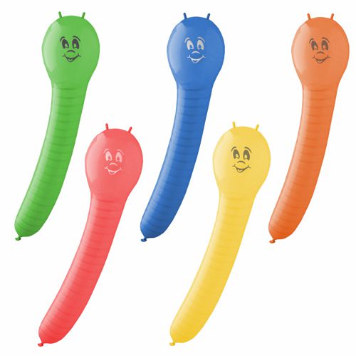 12 x 5 Luftballons farbig sortiert "Caterpillar"