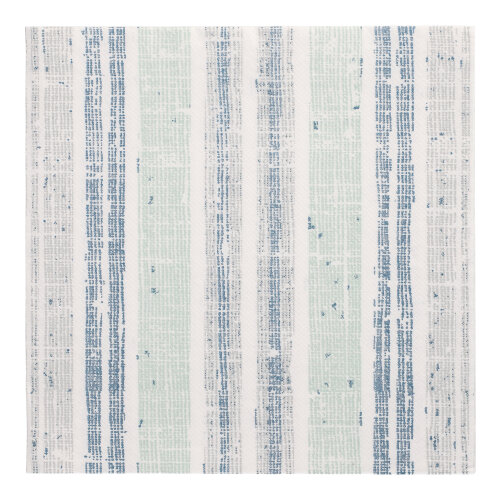 5 x 50 Servietten "ROYAL Collection" 1/4-Falz 40 cm x 40 cm dunkelblau "Stripes"