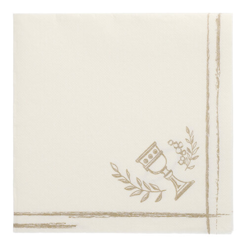 5 x 50 Servietten "ROYAL Collection" 1/4-Falz 40 cm x 40 cm "Communion / Confirmation"