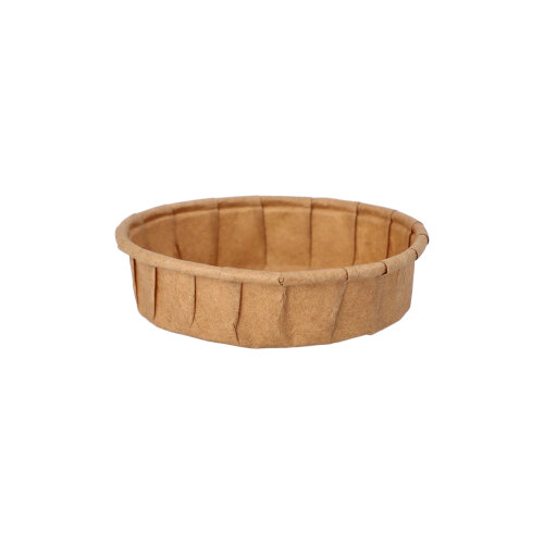 20 x 250 Dressingbecher, Papier "pure" 25 ml Ø 6 cm · 1,5 cm braun