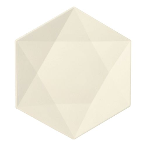 12 x 12 Teller Zuckerrohr "pure" 6-eckig 2,5 cm x 26 cm x 23 cm weiss "Diamond"