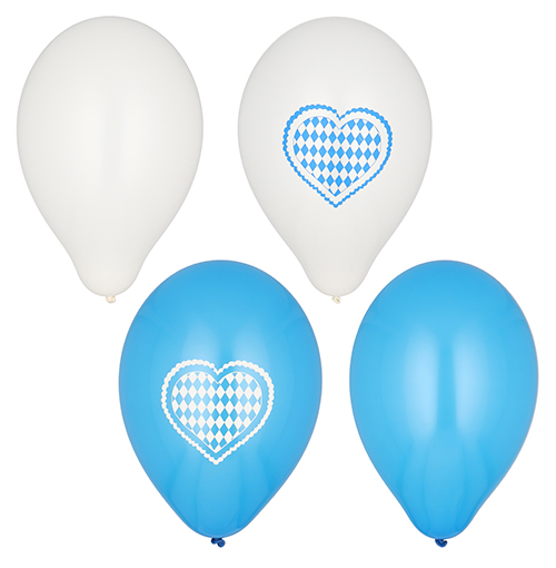 12 x 20 Luftballons Ø 25 cm farbig sortiert "Bayrisch Blau"