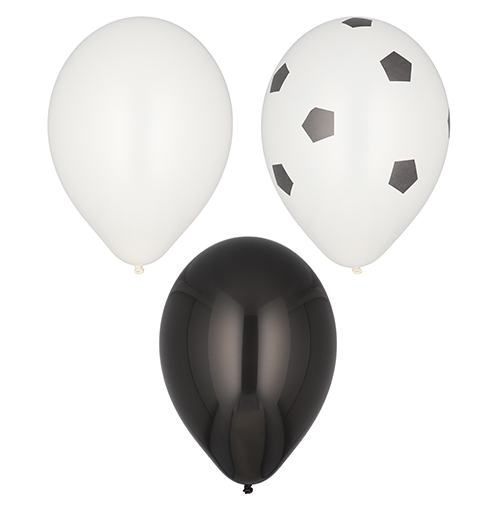 12 x 8 Luftballons Ø 29 cm farbig sortiert "Football"