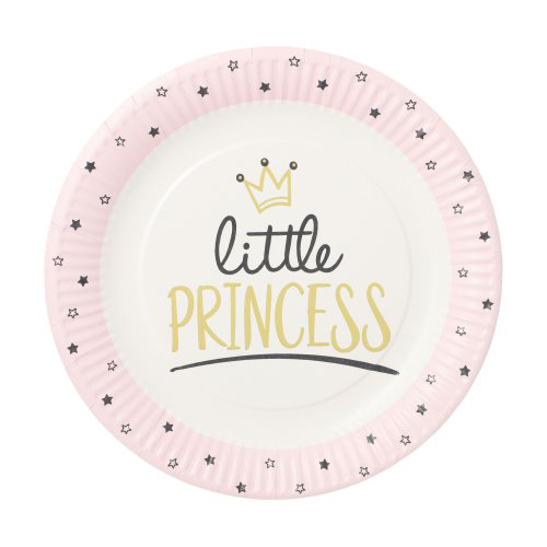 20 x 10 Teller, Pappe rund Ø 23 cm "Little Princess"