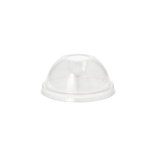 20 x 50 Dom-Deckel, PET rund Ø 8 cm · 4 cm glasklar mit Lochung