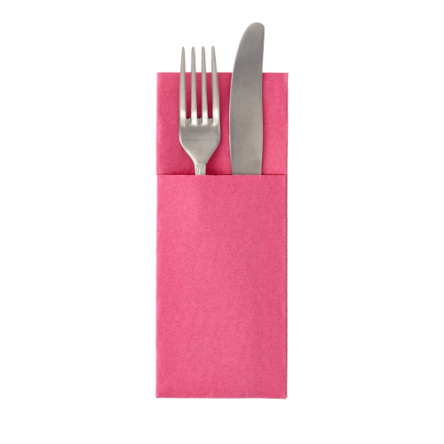 6 x 50 Servietten "ROYAL Collection" 40 cm x 30 cm fuchsia mit Besteckfalz