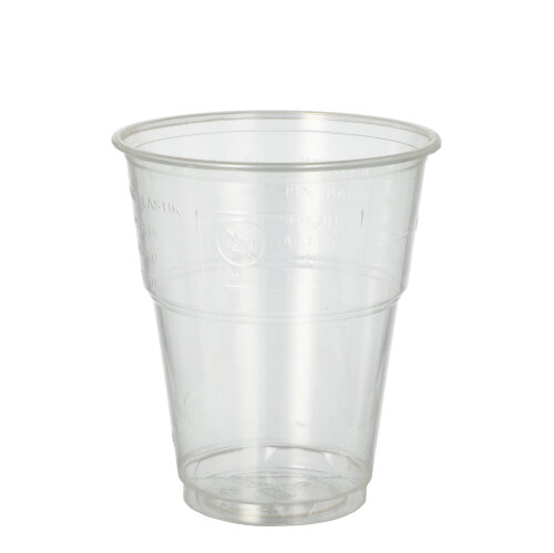 12 x 25 Kaltgetränkebecher, PLA "pure" 0,3 l Ø 9,5 cm · 11 cm glasklar mit Schaumrand