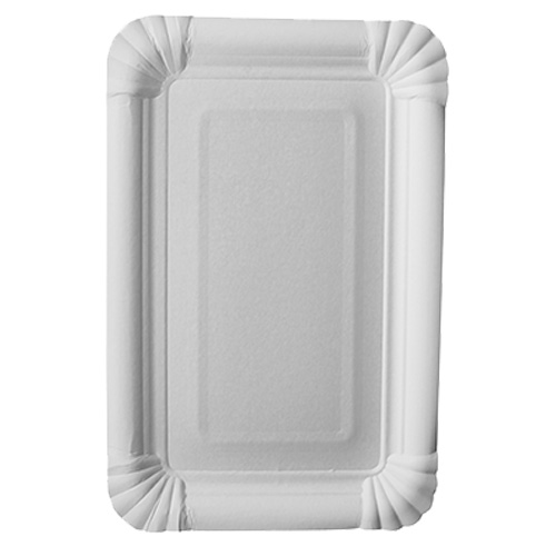 18 x 25 Teller, Pappe "pure" eckig 13 cm x 20 cm weiss