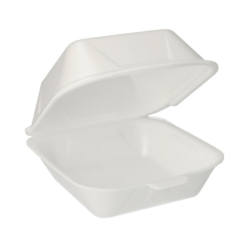 4 x 125 Hamburger-Boxen mit Klappdeckel, XPS 8 cm x 14,5 cm x 15,5 cm weiss