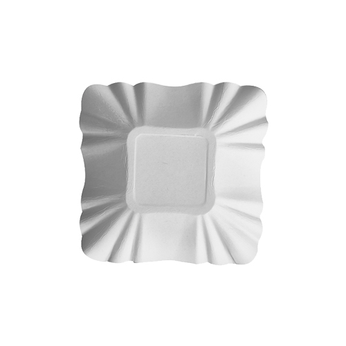 8 x 250 Schalen, Pappe "pure" eckig 9 cm x 9 cm x 3 cm weiss