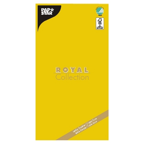 10 x Tischdecke, Tissue "ROYAL Collection" 120 cm x 180 cm gelb