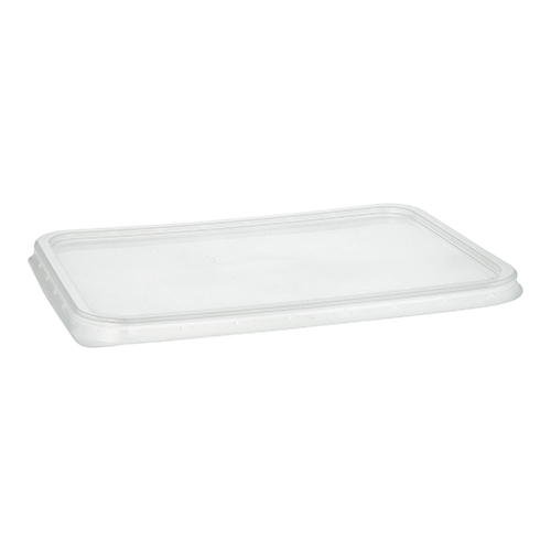 10 x 50 Deckel für Verpackungsbecher, PP 0,7 cm x 18,6 cm x 13,3 cm transparent