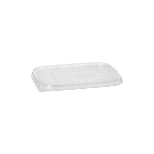 10 x 100 Deckel für Verpackungsbecher, PP eckig 0,6 cm x 8,1 cm x 10,8 cm transparent
