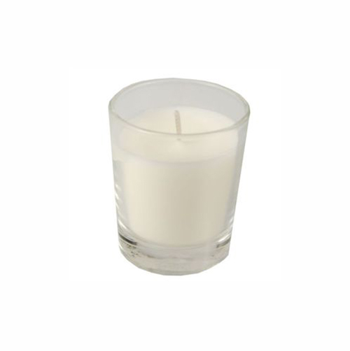6 x Glas mit Wachsfüllung Ø 56 mm · 67 mm weiss