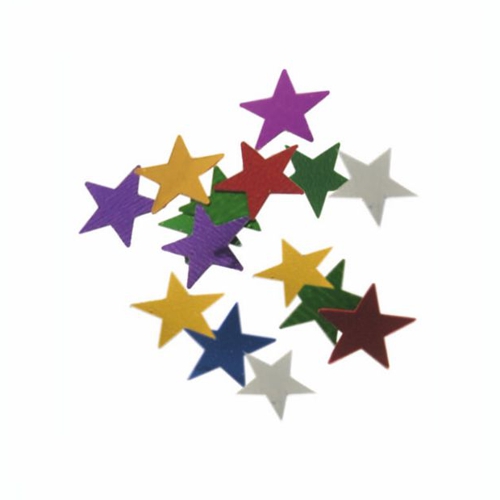 20 x Deko-Streuschmuck, Folie Ø 1 cm farbig sortiert "Stars" 20 gr.