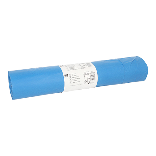 10 x 25 Müllsäcke, LDPE 120 l 110 cm x 70 cm blau