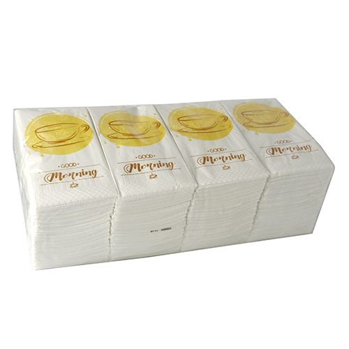 4 x 250 Servietten, 3-lagig 1/8-Falz 33 cm x 33 cm "Good Morning"