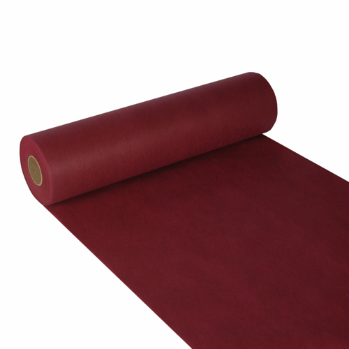4 x Tischläufer, stoffähnlich, Vlies "soft selection" 24 m x 40 cm bordeaux