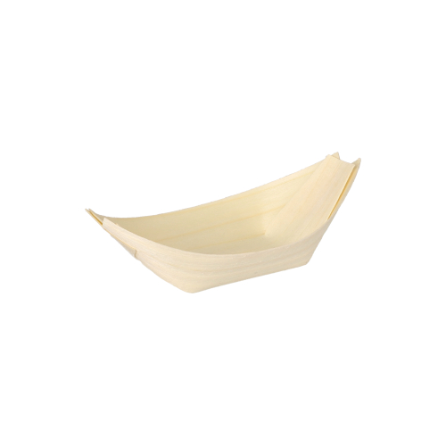 10 x 50 Fingerfood - Schalen, Holz "pure" 11 cm x 6,5 cm "Schiffchen"