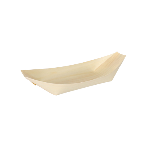 10 x 50 Fingerfood - Schalen, Holz "pure" 16,5 cm x 8,5 cm "Schiffchen"