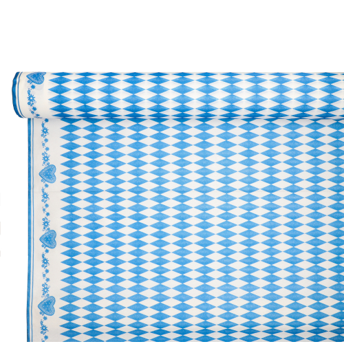 4 x Tischdecke, stoffähnlich, Airlaid 25 m x 1,18 m "Bayrisch Blau"