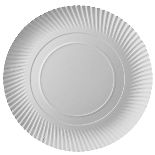 10 x 10 Teller, Pappe "pure" rund Ø 32 cm · 2 cm weiss