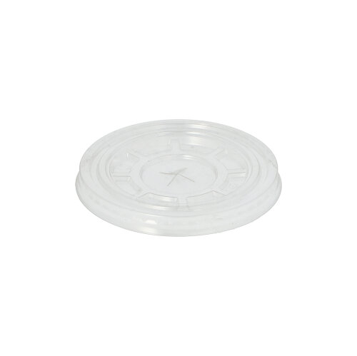 16 x 50 Deckel "Hurricane", PET rund Ø 9,5 cm glasklar mit Kreuzschlitz