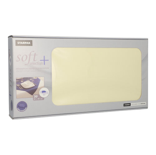 5 x 20 Mitteldecken, stoffähnlich, Vlies "soft selection plus" 80 cm x 80 cm champagner
