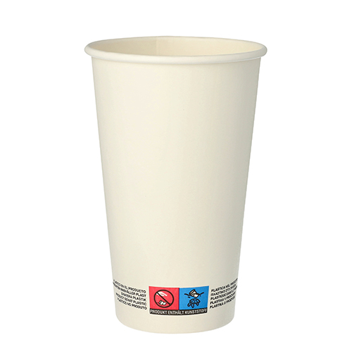 20 x 50 Trinkbecher, Pappe "To Go" 0,4 l Ø 9 cm · 13,9 cm weiss
