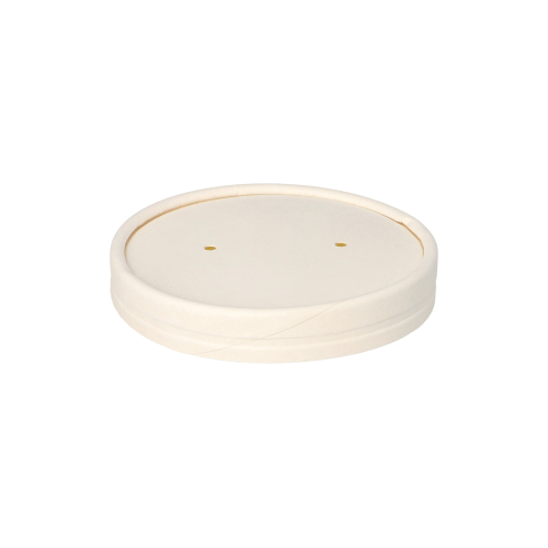 10 x 50 Deckel für Suppenbecher, Pappe "To Go" rund Ø 9,9 cm weiss
