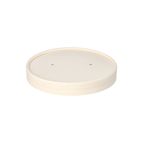 10 x 50 Deckel für Suppenbecher, Pappe "To Go" rund Ø 11,8 cm weiss
