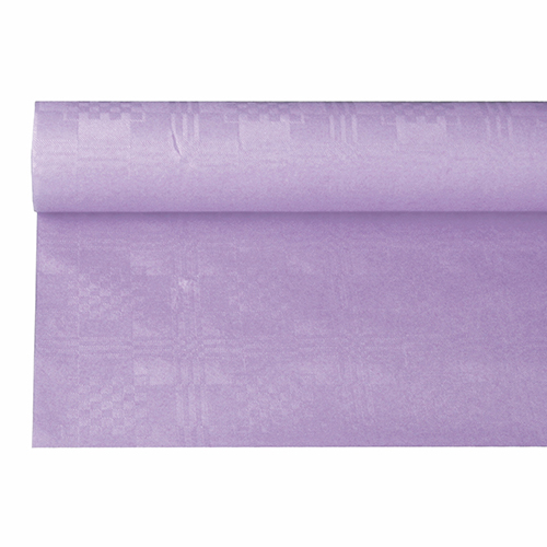12 x Papiertischtuch mit Damastprägung 6 m x 1,2 m lila
