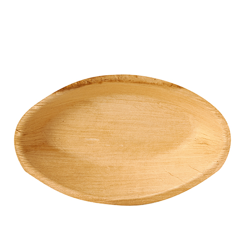 4 x 25 Teller, Palmblatt "pure" oval 18 cm x 11,5 cm x 3 cm