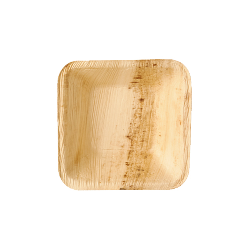 10 x 25 Schalen, Palmblatt "pure" eckig 100 ml 10 cm x 10 cm x 3 cm