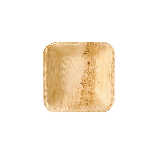 10 x 25 Schalen, Palmblatt "pure" eckig 40 ml 8 cm x 8 cm x 2 cm