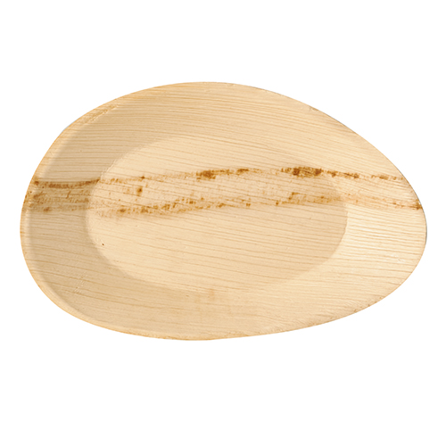 4 x 25 Teller, Palmblatt "pure" oval 26 cm x 17 cm x 2,5 cm