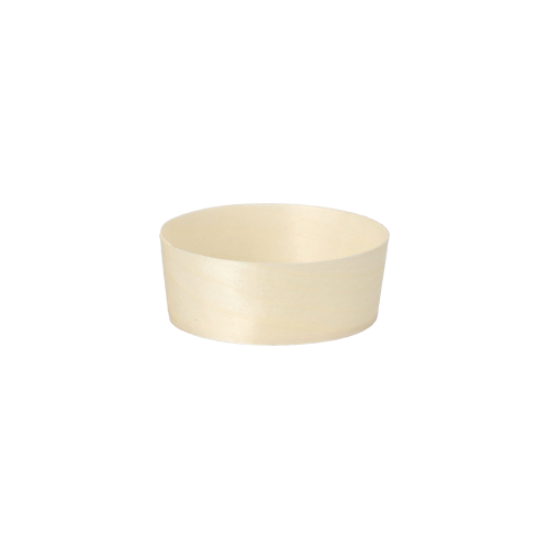 10 x 50 Fingerfood - Schalen, Holz "pure" rund Ø 5 cm · 2 cm