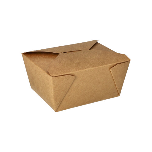 10 x 50 Lunchboxen, Pappe "pure" 750 ml 6,4 cm x 9 cm x 11,3 cm braun
