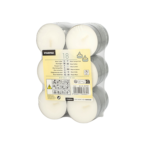 8 x 18 Maxi Lichte Ø 57 mm · 19 mm weiss