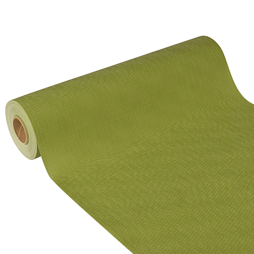 4 x Tischläufer, stoffähnlich, Vlies "soft selection plus" 24 m x 40 cm olivgrün