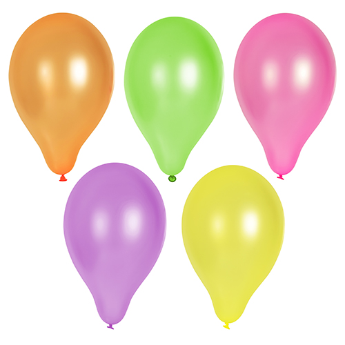 12 x 10 Luftballons Ø 25 cm farbig sortiert "Neon"