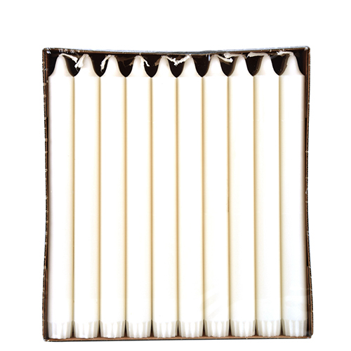 4 x 30 Kronkerzen Ø 2,2 cm · 24 cm weiss aus 100 % Stearin