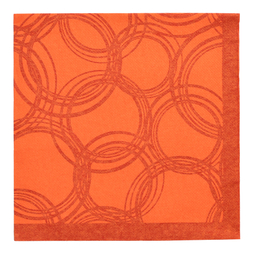5 x 50 Servietten "ROYAL Collection" 1/4-Falz 40 cm x 40 cm nektarine "Bubbles"